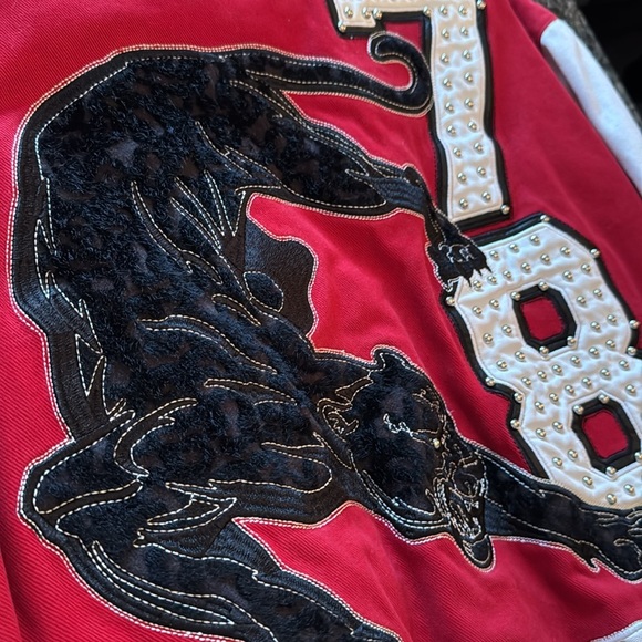 Pelle pelle vintage Red and White panther varsity Jacket EUC 4XL - Picture 13 of 17